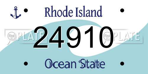 24910 Rhode Island License Plate