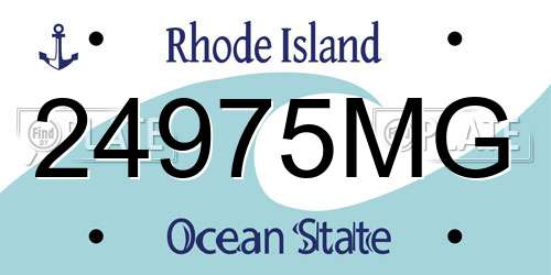 24975MG Rhode Island License Plate