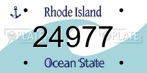 24977 Rhode Island License Plate