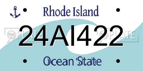 24AI422 Rhode Island License Plate