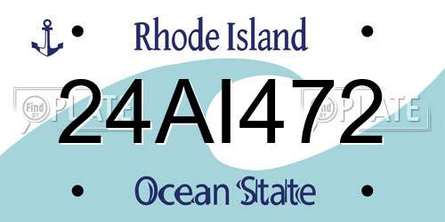 24AI472 Rhode Island License Plate