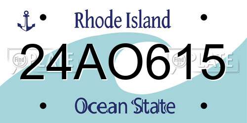 24AO615 Rhode Island License Plate