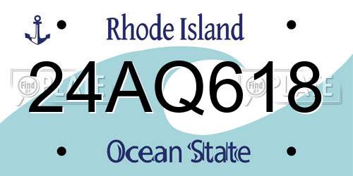 24AQ618 Rhode Island License Plate