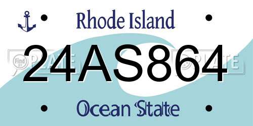 24AS864 Rhode Island License Plate