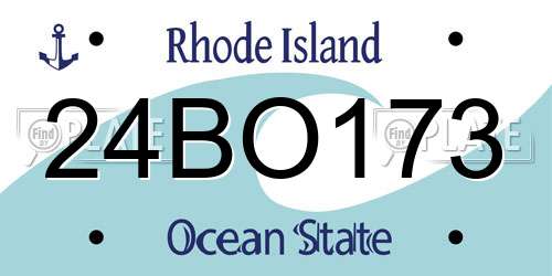 24BO173 Rhode Island License Plate