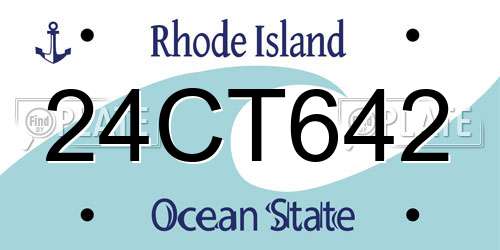 24CT642 Rhode Island License Plate