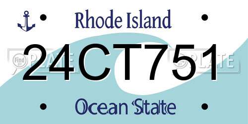 24CT751 Rhode Island License Plate