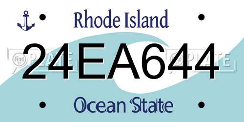 24EA644 Rhode Island License Plate