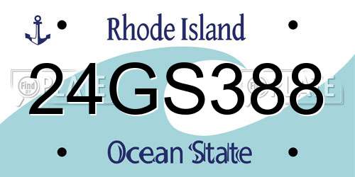 24GS388 Rhode Island License Plate