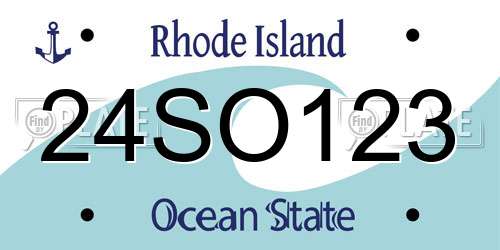 24SO123 Rhode Island License Plate