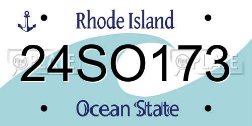 24SO173 Rhode Island License Plate