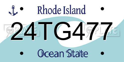 24TG477 Rhode Island License Plate
