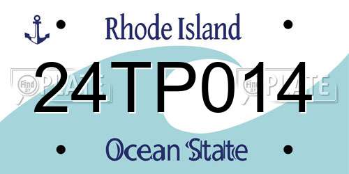 24TP014 Rhode Island License Plate