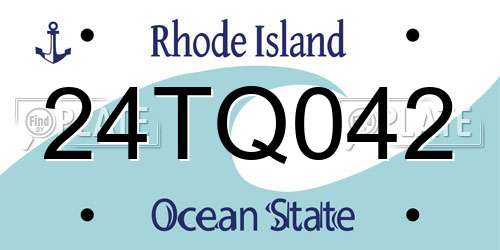 24TQ042 Rhode Island License Plate