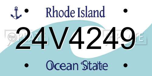 24V4249 Rhode Island License Plate