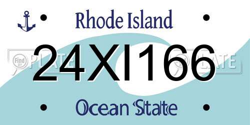 24XI166 Rhode Island License Plate