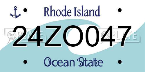 24ZO047 Rhode Island License Plate