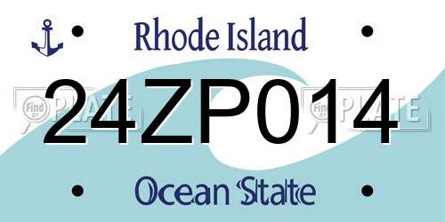 24ZP014 Rhode Island License Plate