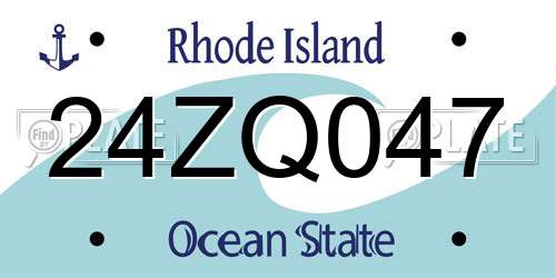 24ZQ047 Rhode Island License Plate
