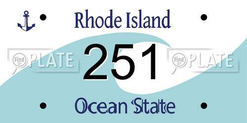 251 Rhode Island License Plate