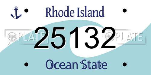 25132 Rhode Island License Plate