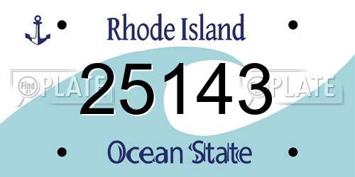 25143 Rhode Island License Plate