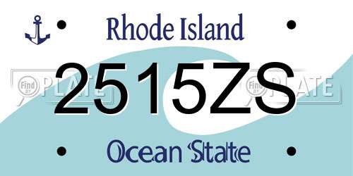 2515ZS Rhode Island License Plate