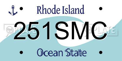 251SMC Rhode Island License Plate