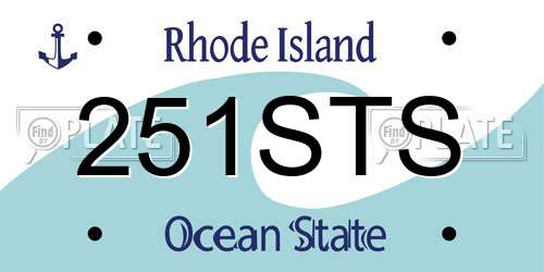 251STS Rhode Island License Plate