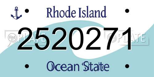 2520271 Rhode Island License Plate