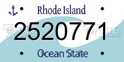 2520771 Rhode Island License Plate