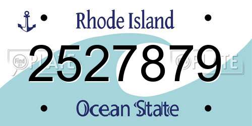 2527879 Rhode Island License Plate