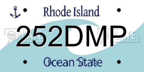 252DMP Rhode Island License Plate