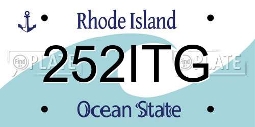 252ITG Rhode Island License Plate