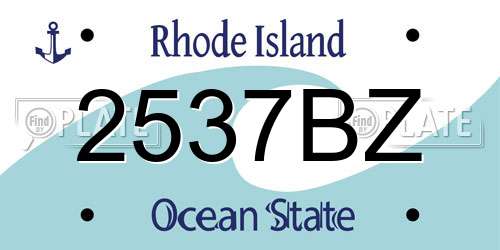 2537BZ Rhode Island License Plate