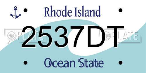 2537DT Rhode Island License Plate