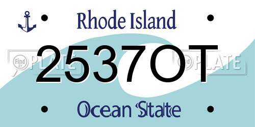 2537OT Rhode Island License Plate