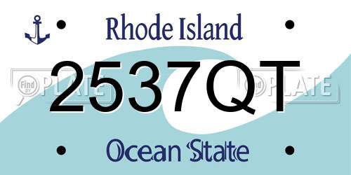 2537QT Rhode Island License Plate