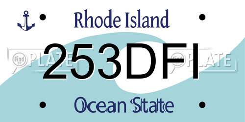 253DFI Rhode Island License Plate
