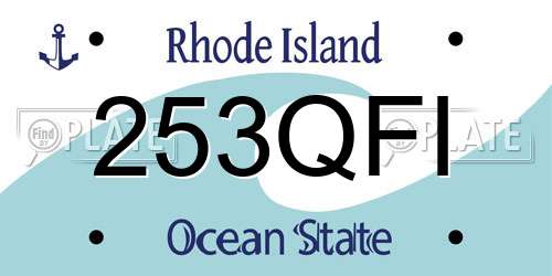 253QFI Rhode Island License Plate