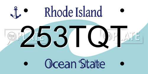 253TQT Rhode Island License Plate