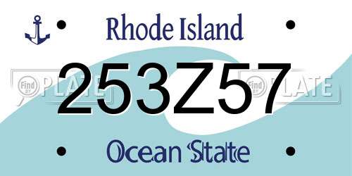 253Z57 Rhode Island License Plate