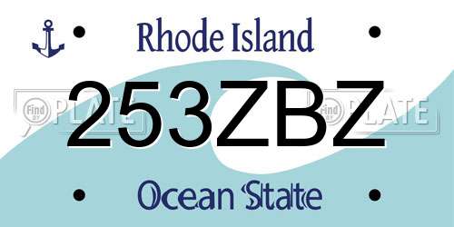 253ZBZ Rhode Island License Plate