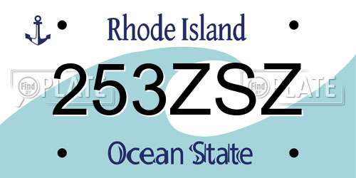 253ZSZ Rhode Island License Plate