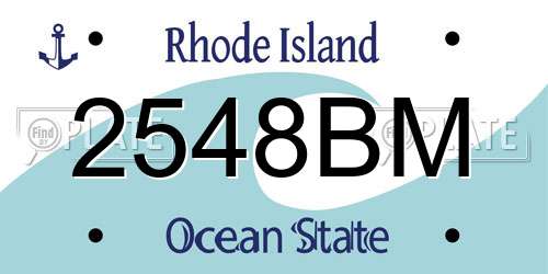 2548BM Rhode Island License Plate