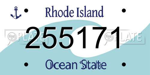 255171 Rhode Island License Plate