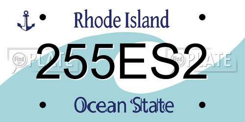 255ES2 Rhode Island License Plate