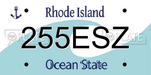 255ESZ Rhode Island License Plate