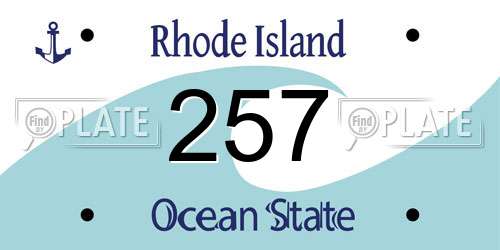 257 Rhode Island License Plate