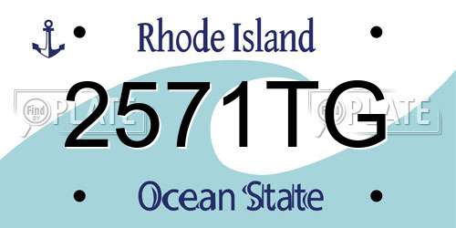2571TG Rhode Island License Plate